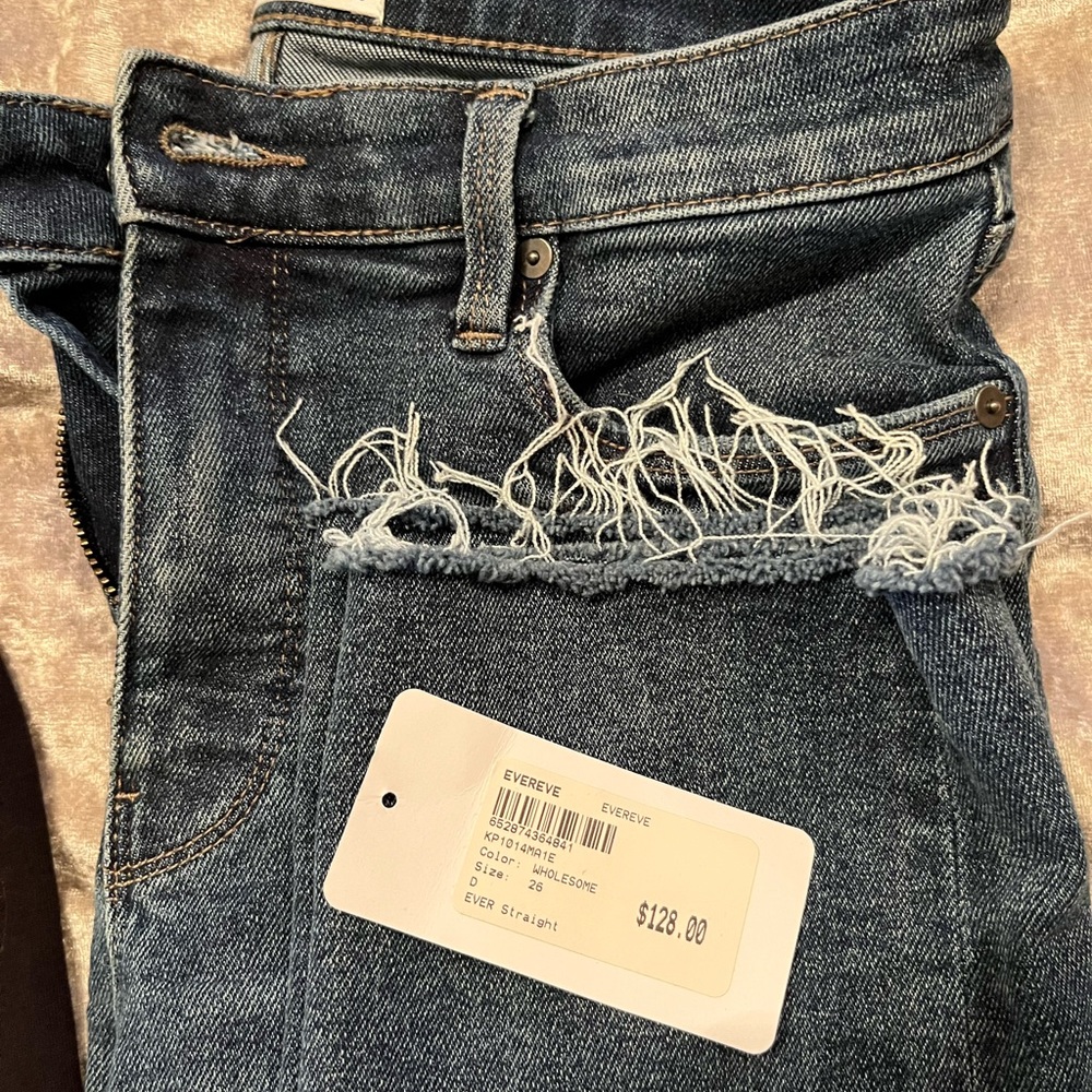 Evereve straight leg with fringe